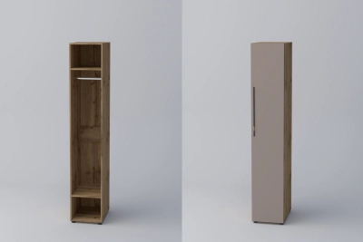 Еднокрил гардероб СПЕЙС 1 (h-220) - тофи / апалачи