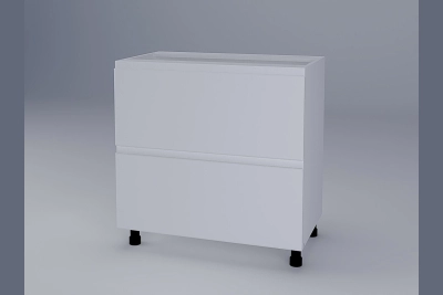 Шкаф с две чекмеджета Влада H80Ш бяла коприна