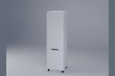 Колонен шкаф за вграждане на хладилник Милана бяла коприна h213