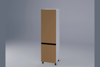Колонен шкаф за вграждане на хладилник Тина карамел h213