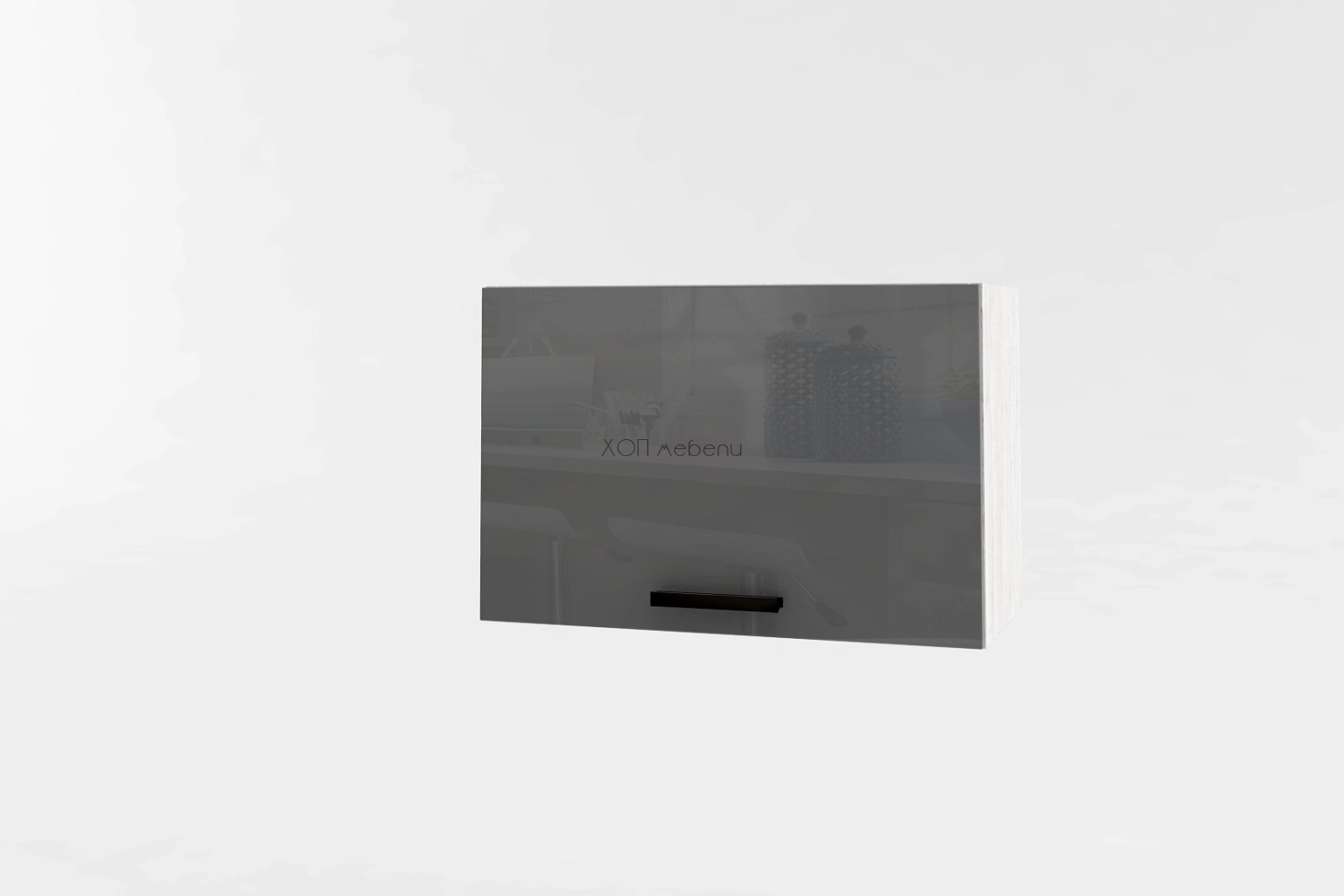 Шкаф за абсорбатор 50 см Марта лукс артууд и графит гланц ID 9895