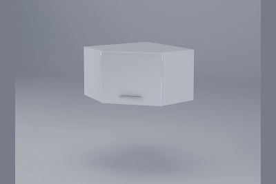 Шкаф надстройка Бианка А57х57 бял гланц/бяло (320)