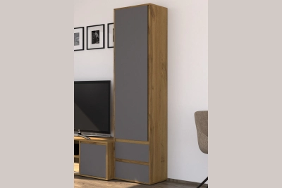 Еднокрилен гардероб Нитро с една врата и две чекмеджета