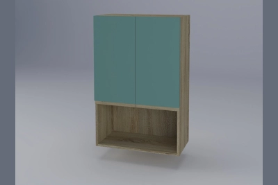 Горен шкаф Тина B60 2Д h920 за микровълнова синьо