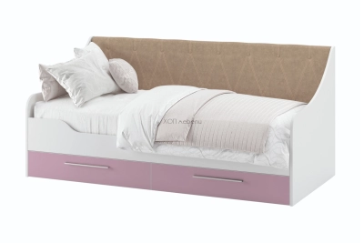 Единично легло Туист с чекмеджета - розово