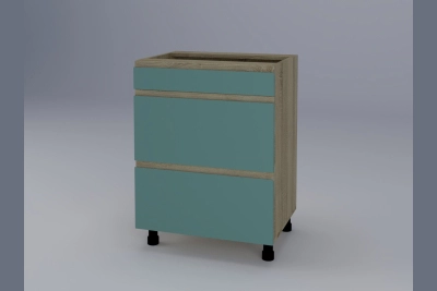 Шкаф с три чекмеджета Тина H60 3Ш(1+2) синьо