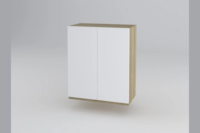 Горен шкаф Тина B60 - бяло / дъб сонома