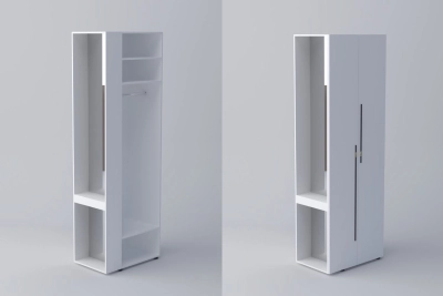 Краен ъглов шкаф СПЕЙС h240 - бяло