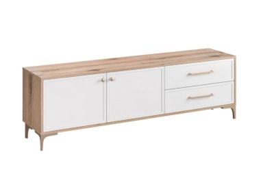 ТВ шкаф Алба - дъб канела / бяло