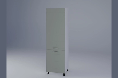 Колонен шкаф за вграждане на хладилник Бианка мента/бяло h213