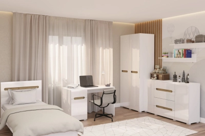 Детска стая Бианко NEW - бял гланц / апалачи