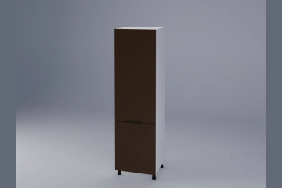 Колонен шкаф за вграждане на хладилник Милана шоколад h213