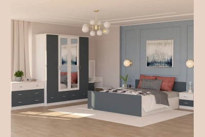 Спалня Соня - аляска / антрацит с матрак