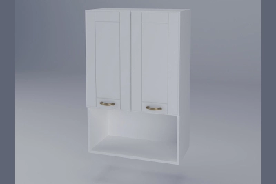 Горен шкаф Доминика B60 2Д h920 за микровълнова бяла коприна