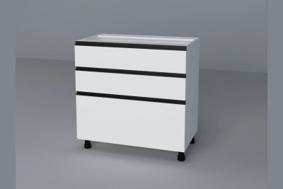 Шкаф с три чекмеджета Софи H80 3Ш(2+1) бяло