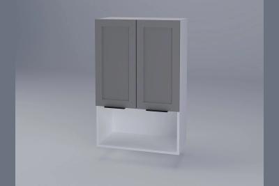 Горен шкаф Анна B60 2Д h920 за микровълнова сиво кадифе