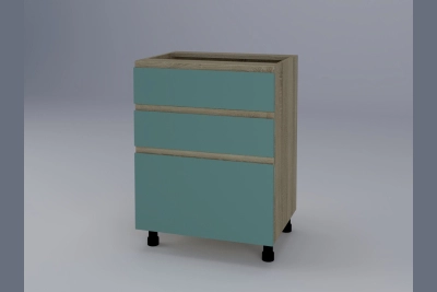 Шкаф с три чекмеджета Тина H60 3Ш(2+1) синьо