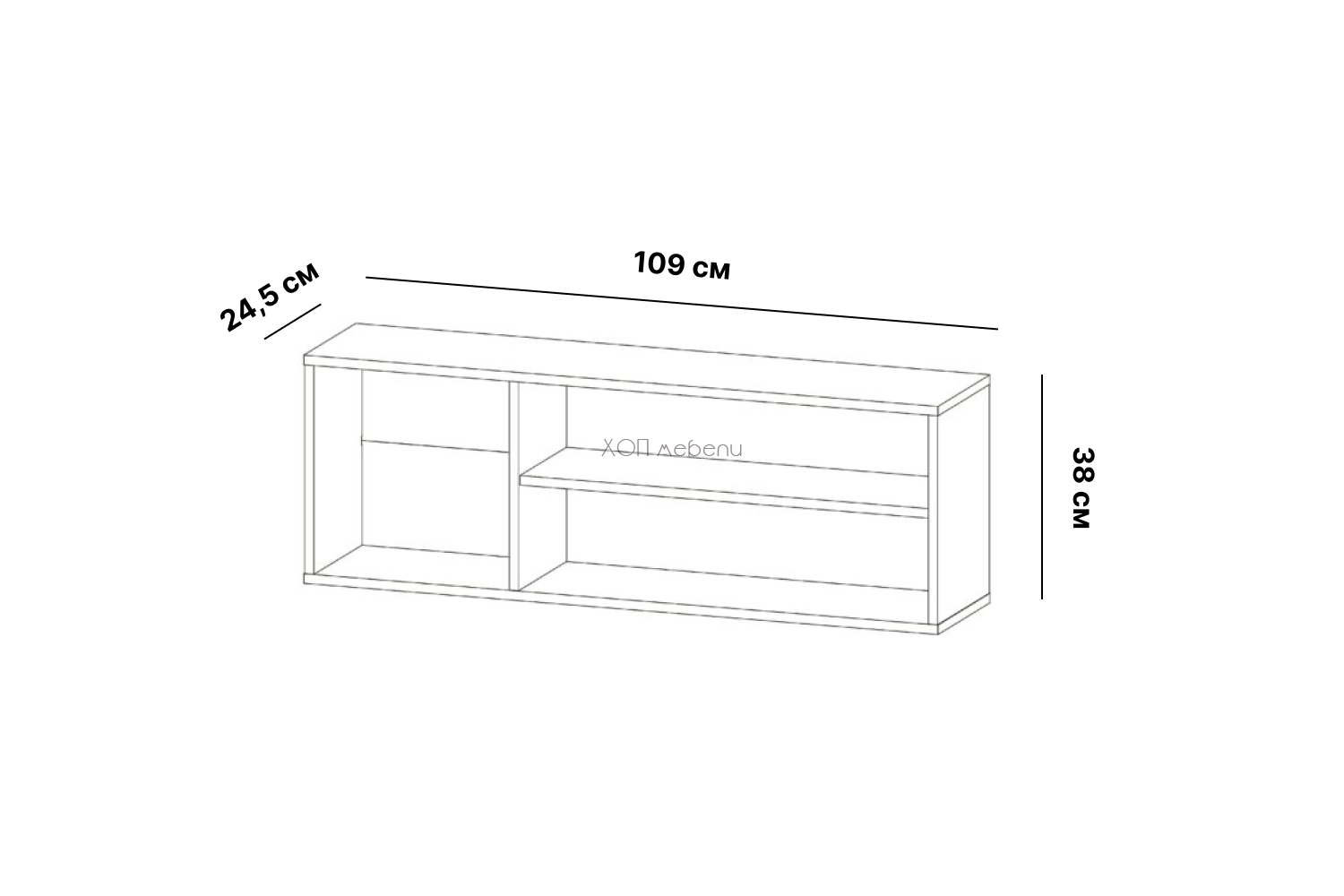 Размери на Етажерка за стена Айго AG9 ID 9623