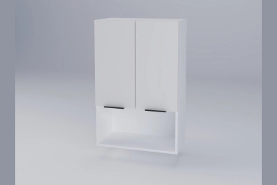 Горен шкаф Адел B60 2Д h920 за микровълнова бял супер мат