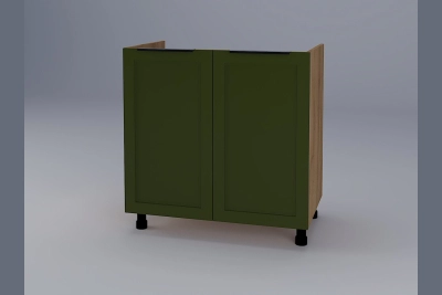 Шкаф за мивка Анна H80M зелено бали / златен дъб
