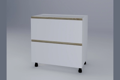 Шкаф с две чекмеджета Тина H80Ш бяло