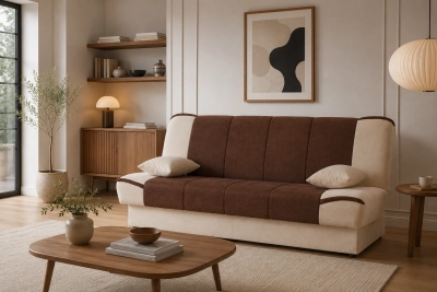 Диван Тина кафяво и беж