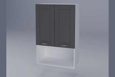 Горен шкаф Доминика B60 2Д h920 за микровълнова сиво кадифе