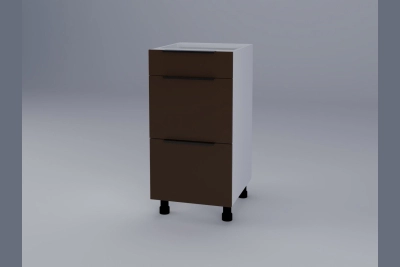 Долен шкаф с 3 чекмеджета Милана H40Ш шоколад