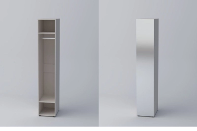 Еднокрил гардероб СПЕЙС 1 (h-220) - огледало / кашмир