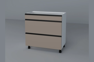 Шкаф с три чекмеджета Софи H80 3Ш(1+2) глина