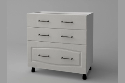 Шкаф с три чекмеджета Оля NEW H80 3Ш(2+1) светло сива текстура