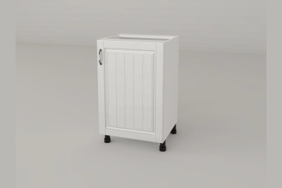 Шкаф с врата и рафт H50 Прованс - бяло дърво