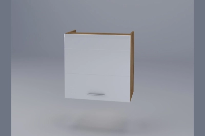Шкаф за абсорбатор Бианка 60 см. бял гланц/златен дъб h920