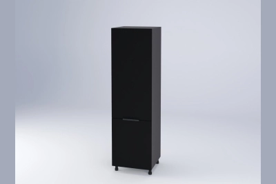Колонен шкаф за вграждане на хладилник Адел черен софттъч h213