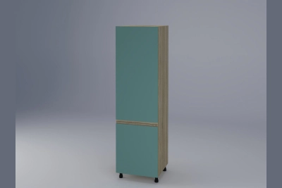 Колонен шкаф за вграждане на хладилник Тина синьо h213