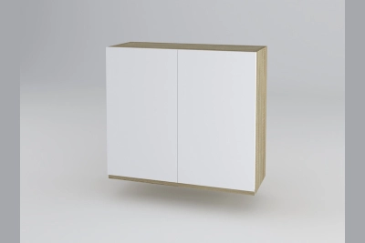 Горен шкаф Тина B80 - бяло / дъб сонома
