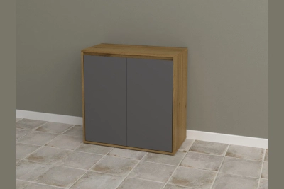 Шкаф Нитро софт 2Д дъб вотан/графит