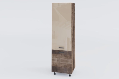 Шкаф за хладилник Марта лукс h213 - колониален дъб / бежов гланц