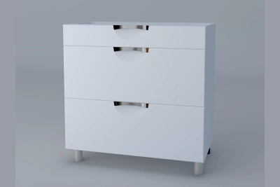 Шкаф с три чекмеджета Адел лукс NEW H80 3Ш(1+2)  бяла