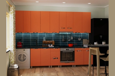 Модулна кухня Адел лукс NEW 3,2 м. в оранжево