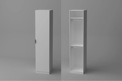 Еднокрилен гардероб FLEX 1 - бяло