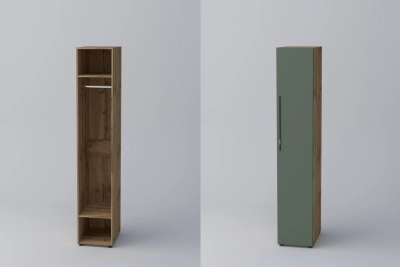 Еднокрил гардероб СПЕЙС 1 (h-220) - зелено / апалачи