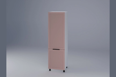 Колонен шкаф за вграждане на хладилник Анна пудра h213