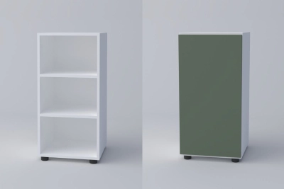 Комод 1Д СПЕЙС - зелено / бяло