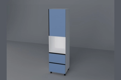 Колонен шкаф П60ДШ Софи - синьо капри