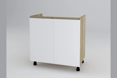 Шкаф за мивка Тина H80M - бяло / дъб сонома