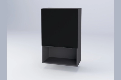 Горен шкаф Адел B60 2Д h920 за микровълнова черен софттъч