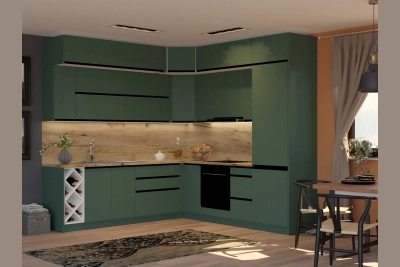 Кухненски шкафове Тина - Зелено