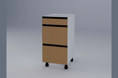 Долен шкаф с 3 чекмеджета Тина H40Ш карамел