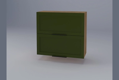 Горен шкаф Анна B80Б зелено бали / златен дъб